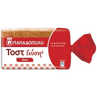 Παπαδοπούλου Γεύση2 Ψωμί Τοστ Σταρένιο 325gr