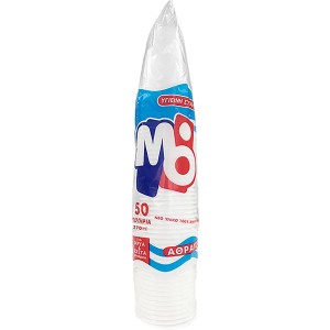Μόρνος Ποτήρια Λευκά 50 Τεμάχια 270 ml