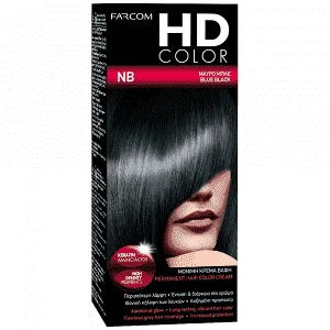 HD Color Σετ Βαφής Μαλλιών Ν-Β Μαύρο Μπλέ