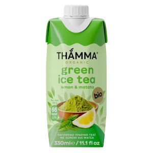 Thamma Ice Tea Πράσινο Τσάι Με Λεμόνι & Μάτσα Βιολογικό 330 ml