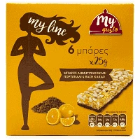 My Gusto My Line μπάρες κακάο-πορτοκάλι 6τεμ