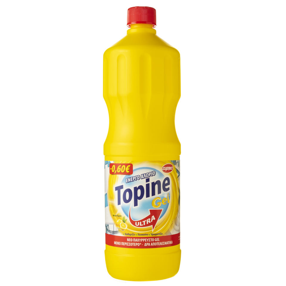Χλωροκαθαριστικό Gel Παχύρρευστο Λεμόνι 1250ml Έκπτωση 0.60Ε