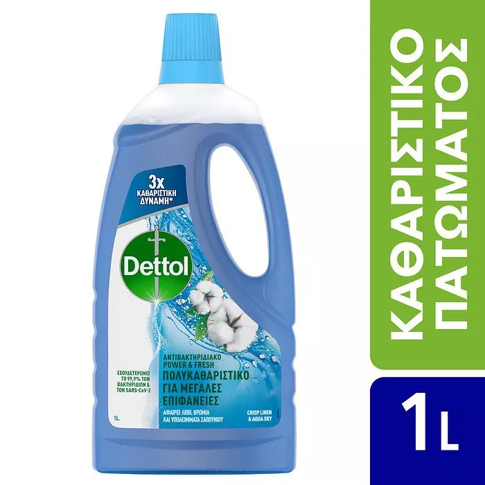 DETTOL Καθαριστικό Πατώματος Αντιβακτηριδιακό Linen και Aqua Sky 3x1lt