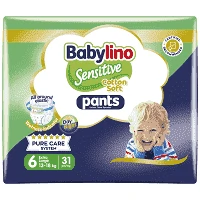 Babylino Πάνες Sensitive Cotton Soft Pants X-Large Νο6 13-18kg 31τεμ