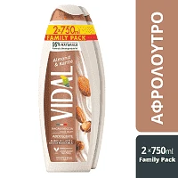 Vidal Shower Gel Almond & Carite 2x750ml