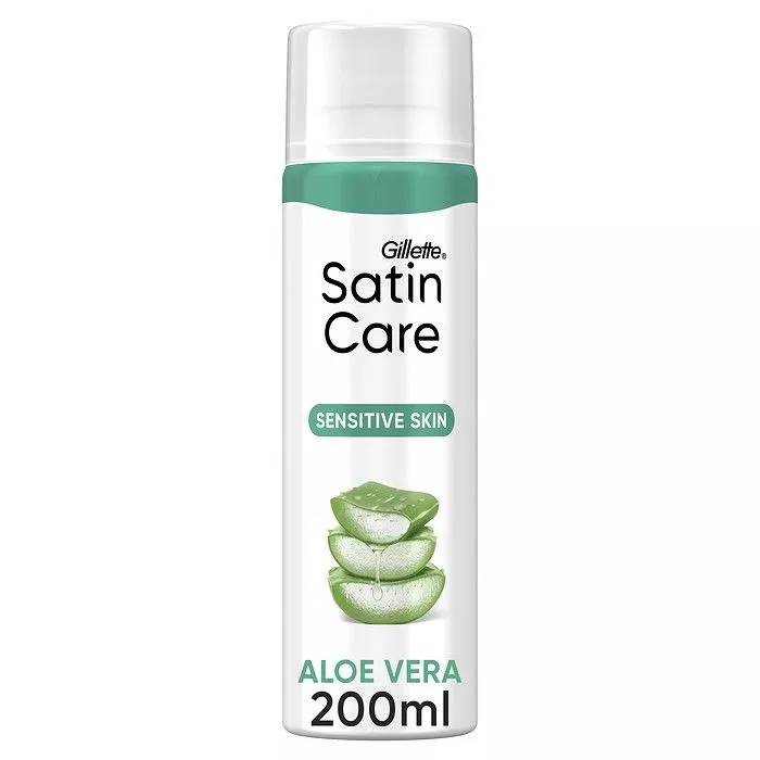 Satin Care Γυναικείο Gel Ξυρίσματος Για Ευαίσθητες Επιδερμίδες Με Αλόη, 200ml