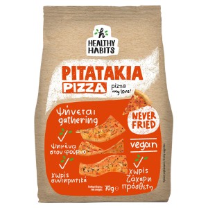 Healthy Habits Πιτατάκια Με Γεύση Πίτσα Χωρίς Προσθήκη Ζάχαρης Vegan 70 gr