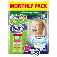 Babylino Sensitive Pants Πάνες Monthly Pack No5 156τεμ (10-16kg)