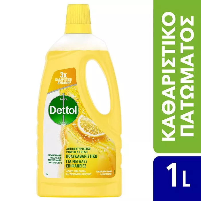 DETTOL Καθαριστικό Πατώματος Αντιβακτηριδιακό Λεμόνι 1lt