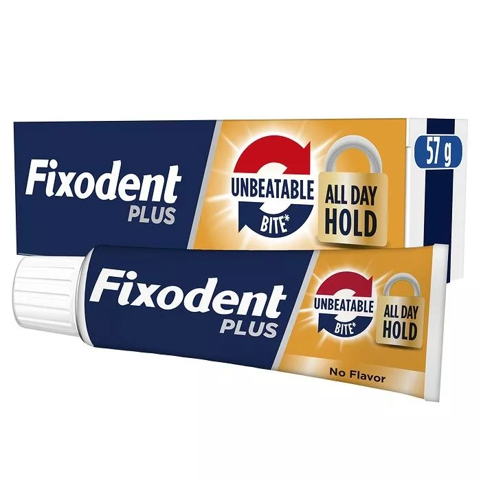 Fixodent Plus Strong Bite Στερεωτική Κρέμα για ολικές και μερικές οδοντοστοιχίες 57g