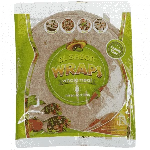 El Sabor Wraps Τορτίγια Ολικής Άλεσης 20cm 8τεμ 320gr