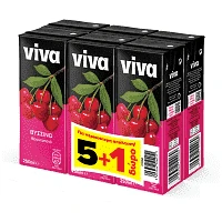 Viva Φρουτοποτό Βύσσινο 250ml 5+1