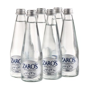 Zaro's Sparkling Ανθρακούχο Μεταλλικό Νερό Σε Γιάλινη Φιάλη 6 x 330 ml
