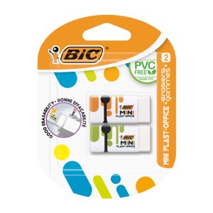 Bic Plastic Office Mini Γόμα BL 2 Τεμάχια