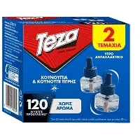 Teza Εντομοαπωθητικό Υγρό Ανταλλακτικό 120 Νύχτες 2τεμ