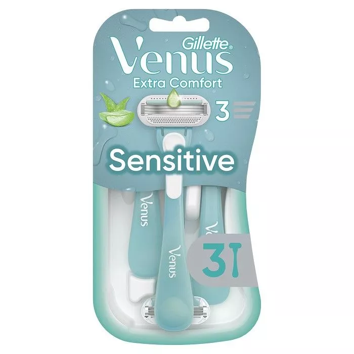 Gillette Venus Extra Comfort Sensitive Γυναικεία Ξυραφάκια Μιας Χρήσης, 3 τεμάχια
