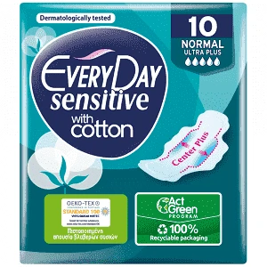 EveryDay Σερβιέτες Sensitive Ultra Plus Normal 10τεμ