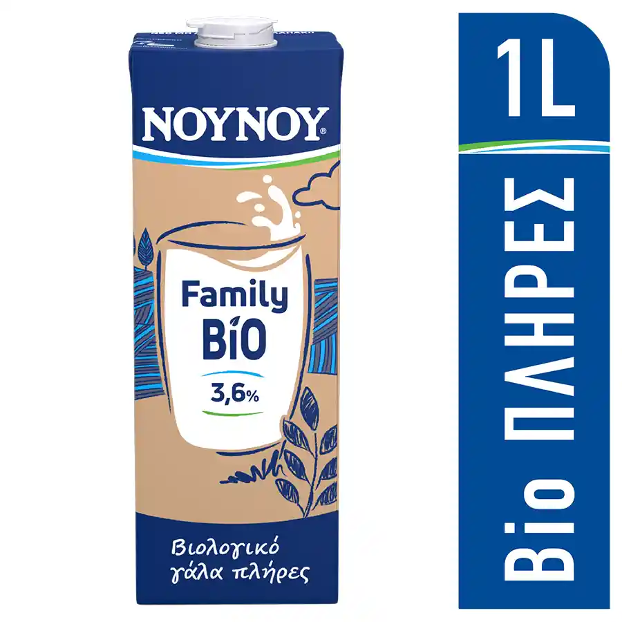 Νουνού Family Γάλα Βιολογικό Πλήρες 1lt.