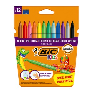 Bic Kids Couleur Μαρκαδόροι 12 Τεμάχια