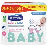 Septona Μωρομάντηλα Calm N' Care Υποαλλεργικά (3x60τεμ)