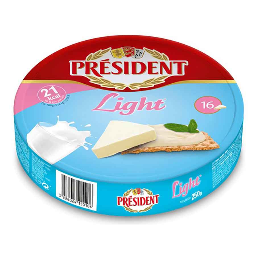 President Τυράκια Τηγμένα Light 16τεμ. 250γρ.