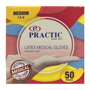 Medical Γάντια Μιας Χρήσης Latex Medium 50 Τεμάχια