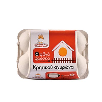 Λαδάκης Farm Αυγά Κρητικού Αχυρώνα 6τεμ. 53γρ.+