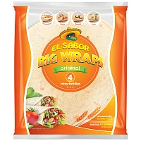 El Sabor Wraps Πίτες Tortillas 25cm 4x245gr