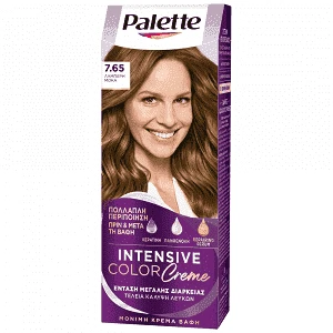 Palette Κρέμα Βαφή Μαλλιών Ν7.65 Λαμπερή Μόκα