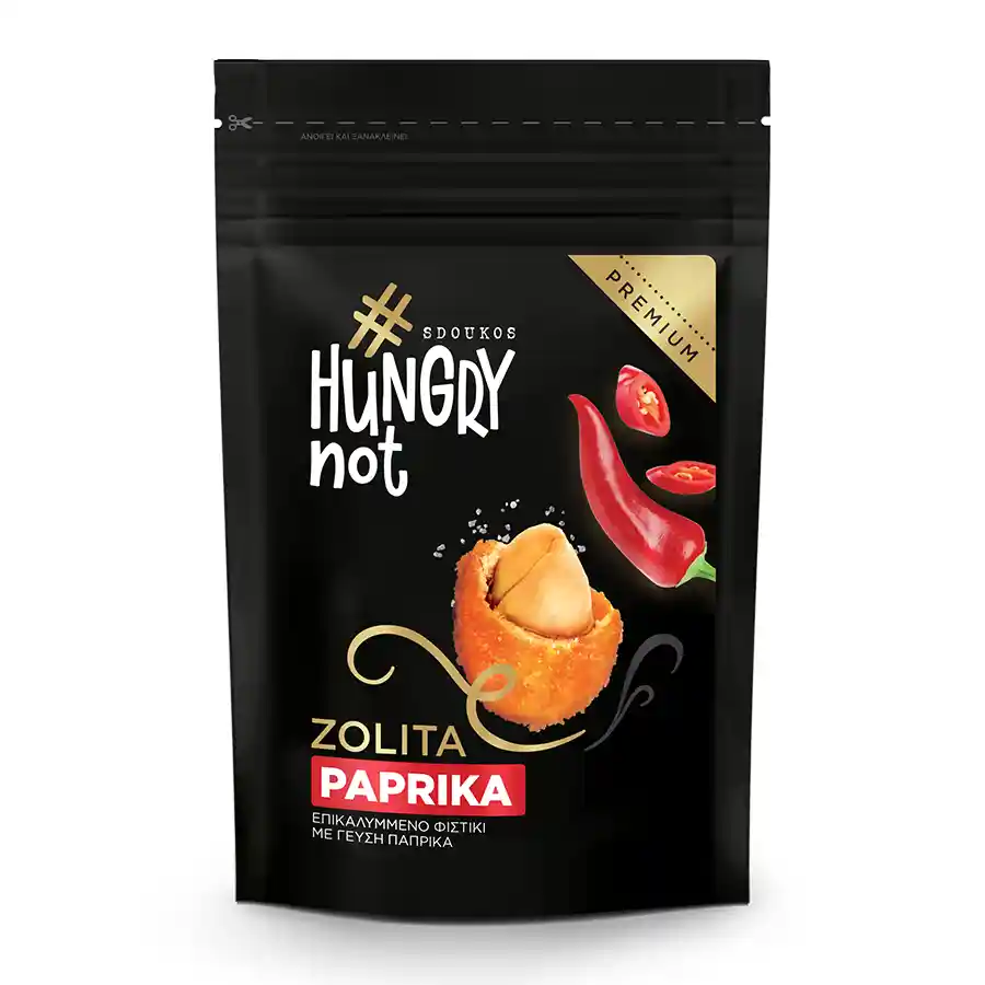 Hungry Not Φιστίκι Ζολίτα Επικαλυμμένο Με Πάπρικα 80γρ.