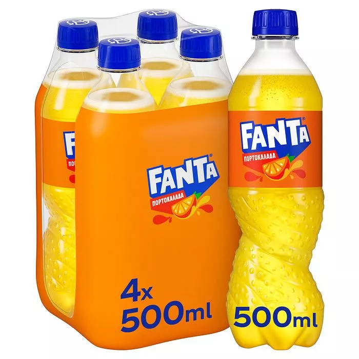Fanta Πορτοκαλάδα 4 x 500ml
