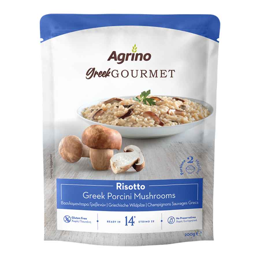 Agrino Greek Gourmet Risotto Με Βασιλομανίταρα Γρεβενών Χωρίς Γλουτένη 200γρ.