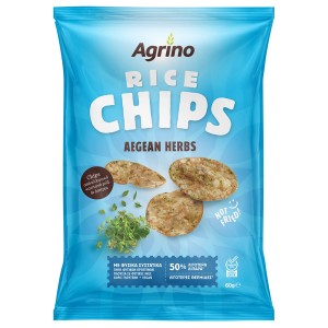 Agrino Chips Ρυζιού Aegean Herbs Vegan Χωρίς Γλουτένη 60 gr