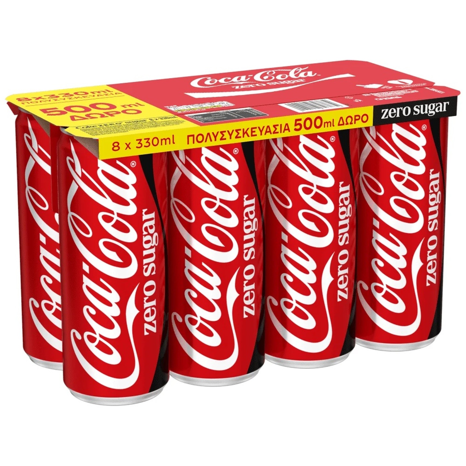 Αναψυκτικό Cola Zero Κουτί 8x330ml 500ml Δώρο
