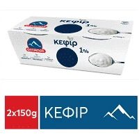 Όλυμπος Επιδόρπιο Γιαουρτιού Κεφίρ 1% 2x150gr