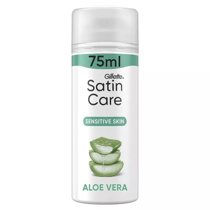 Satin Care Γυναικείο Gel Ξυρίσματος Για Ευαίσθητες Επιδερμίδες Με Αλόη, 75ml