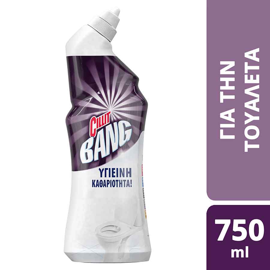 Cillit Bang Καθαριστικό Gel Τουαλέτας Σκληρή Βρωμιά & Απολύμανση 750ml.