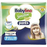 Babylino Πάνες Sensitive Cotton Soft Pants XL Plus No7 15-25kg 28τεμ