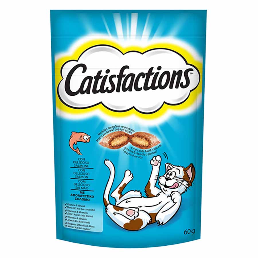 Catisfactions Σνακ Γάτας Σολομός 60γρ.