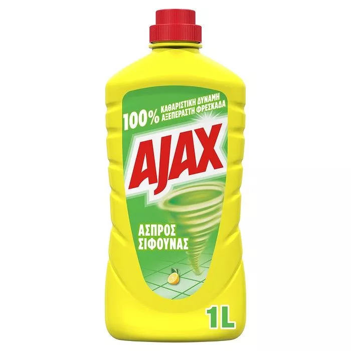 Ajax Άσπρος Σίφουνας Λεμόνι Καθαριστικό Πατώματος 1000ml