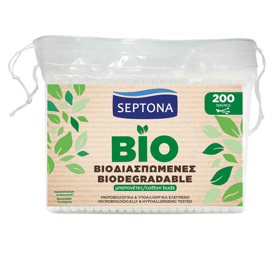 Septona Μπατονέτες 100% Βιοδιασπώμενες 200τεμ.