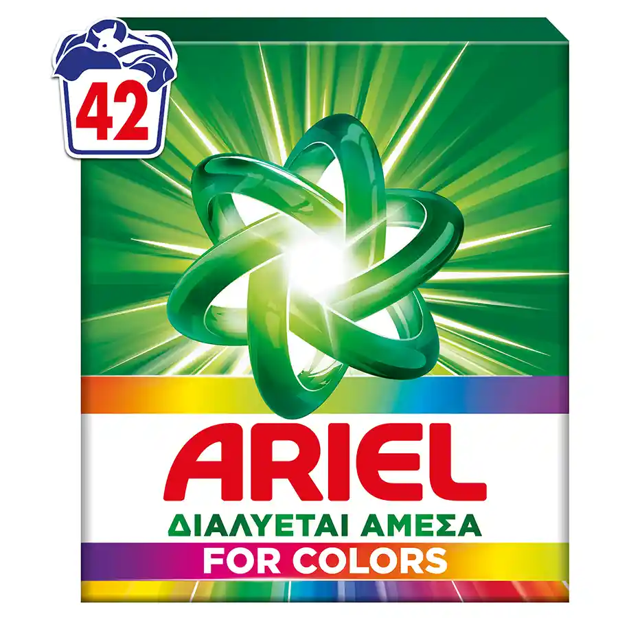 Ariel Color Απορρυπαντικό Πλυντηρίου Ρούχων Σκόνη 42mez. 2,73kg.