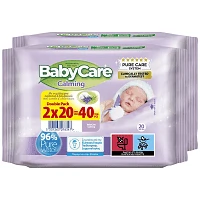 Babycare Calming Μωρομάντηλα Double Pack 2x20τεμ