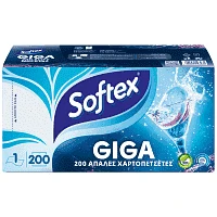Softex Giga Χαρτοπετσέτες 200 Φύλλα 0,306kg