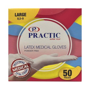 Medical Γάντια Μιας Χρήσης Latex Large 50 Τεμάχια
