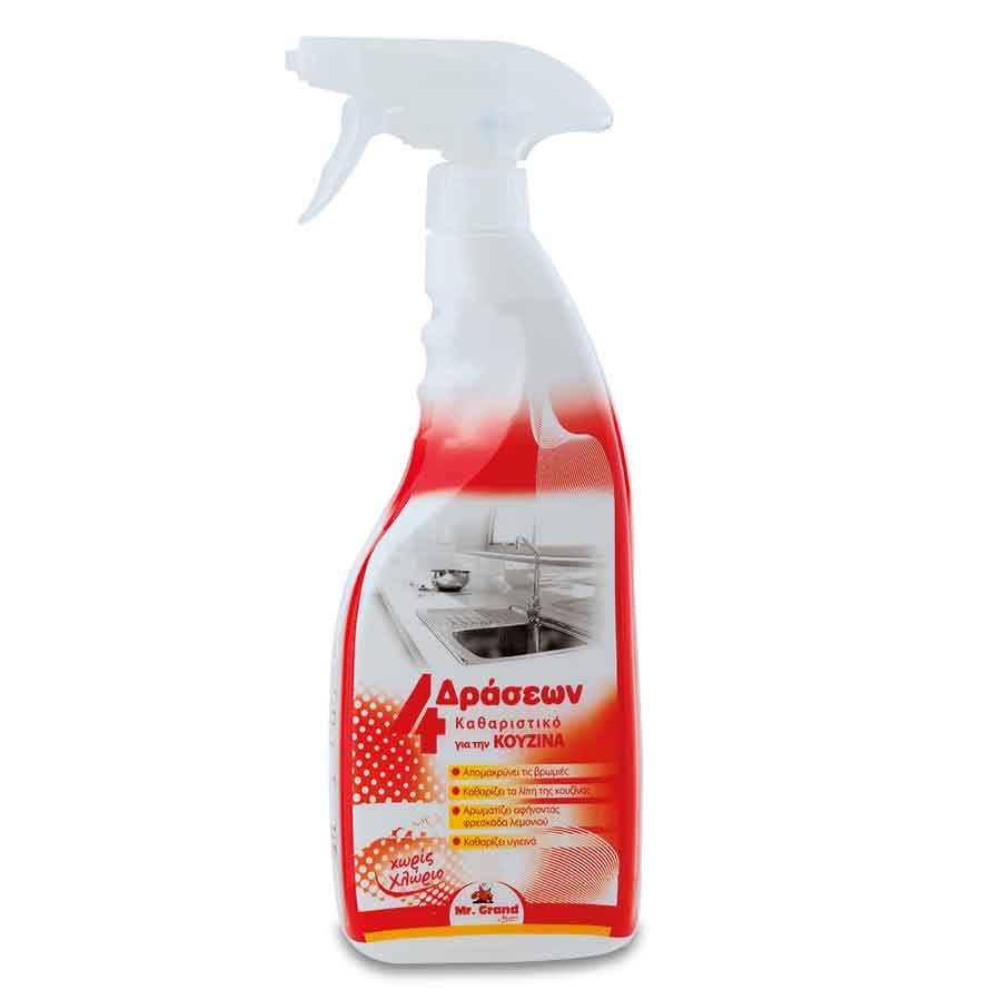 MrGrand Πολυκαθαριστικό Σπρέι Κουζίνας 4σε1 750ml.