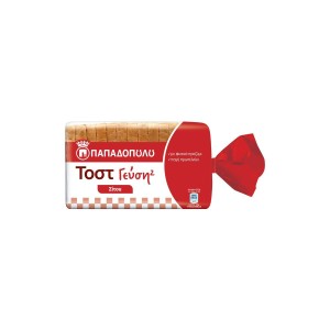 Παπαδοπούλου Γεύση 2 Ψωμί Τοστ Σίτου Vegan 325 gr