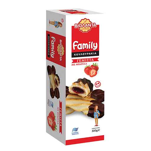 Βιολάντα Family Κουλουράκια Γεμιστά Φράουλα 300γρ.