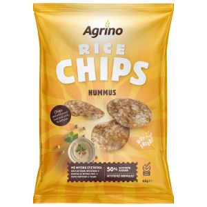 Agrino Chips Ρυζιού Humus Vegan Χωρίς Γλουτένη 60 gr