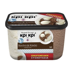 Κρι Κρι Heartmade Παγωτό Βανίλια Κακάο 1500 gr 3 lt